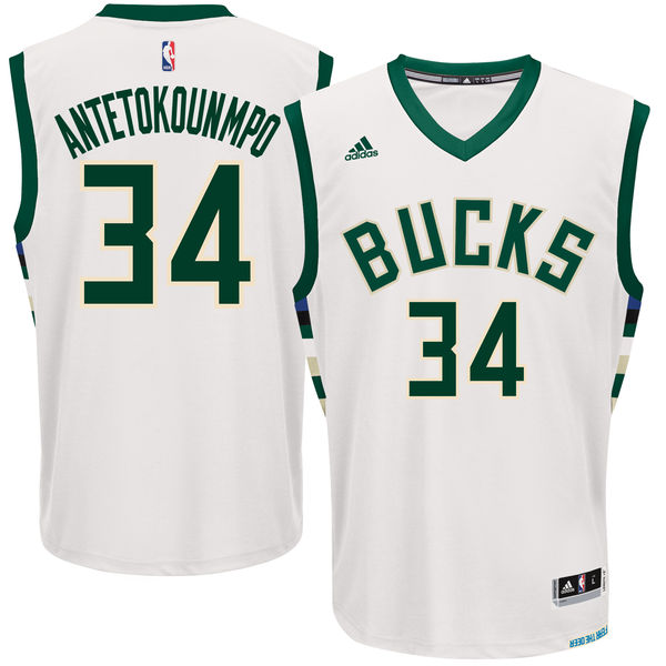 Zoom Giannis Antetokounmpo Milwaukee Bucks adidas Home Replica Jersey - White 1 Giannis Antetokounmpo Milwaukee Bucks adidas Home Replica Jersey - White 2 Giannis Antetokounmpo Milwaukee Bucks adidas Home Replica Jersey - White 3 Click image to enlar