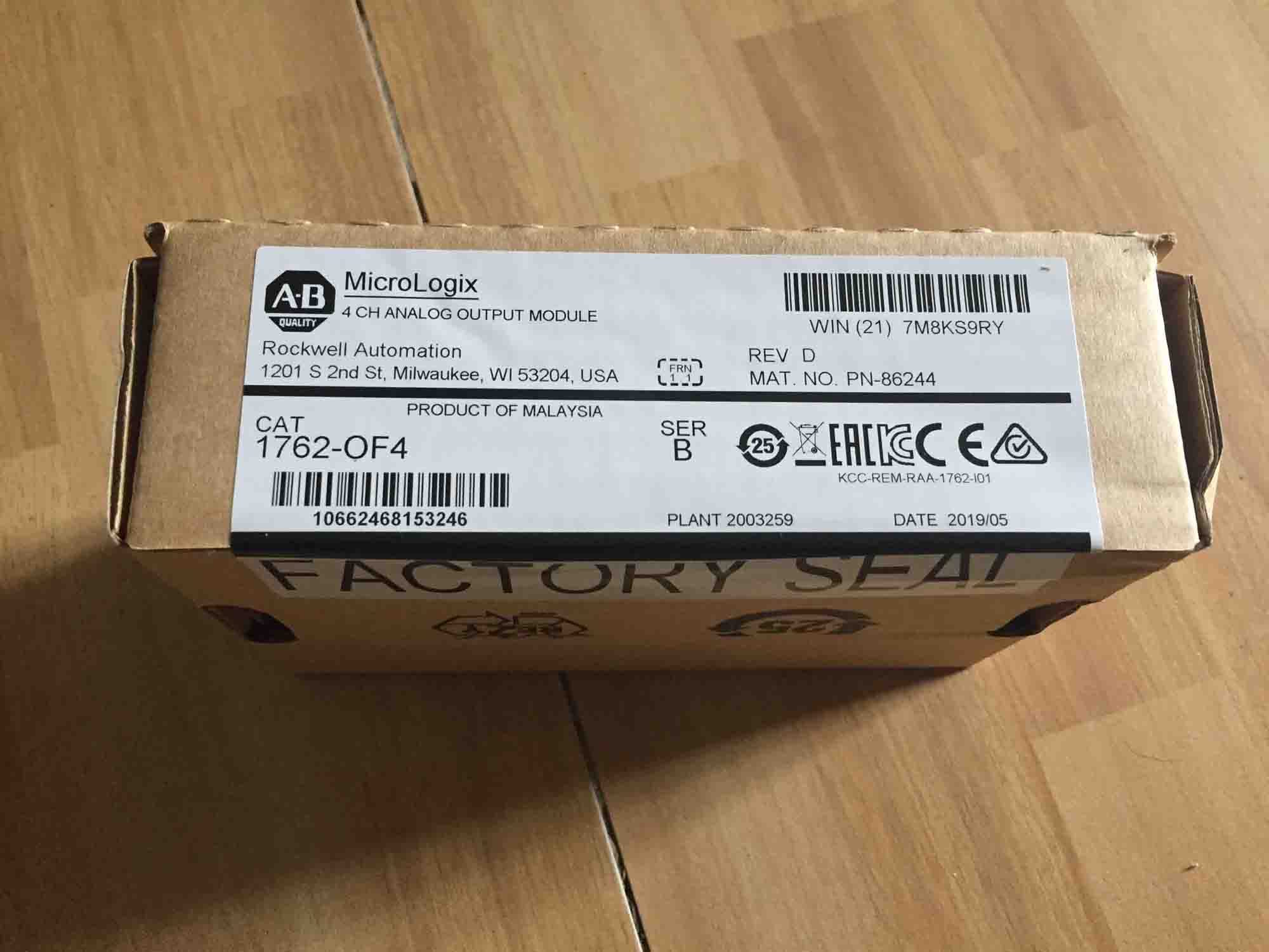 1762-OF4 Allen Bradley Original Brandy New Factory Sealed