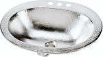 Dalton Drop-in Handcrafted Bathroom Sink, 20���, Hammered Nickel