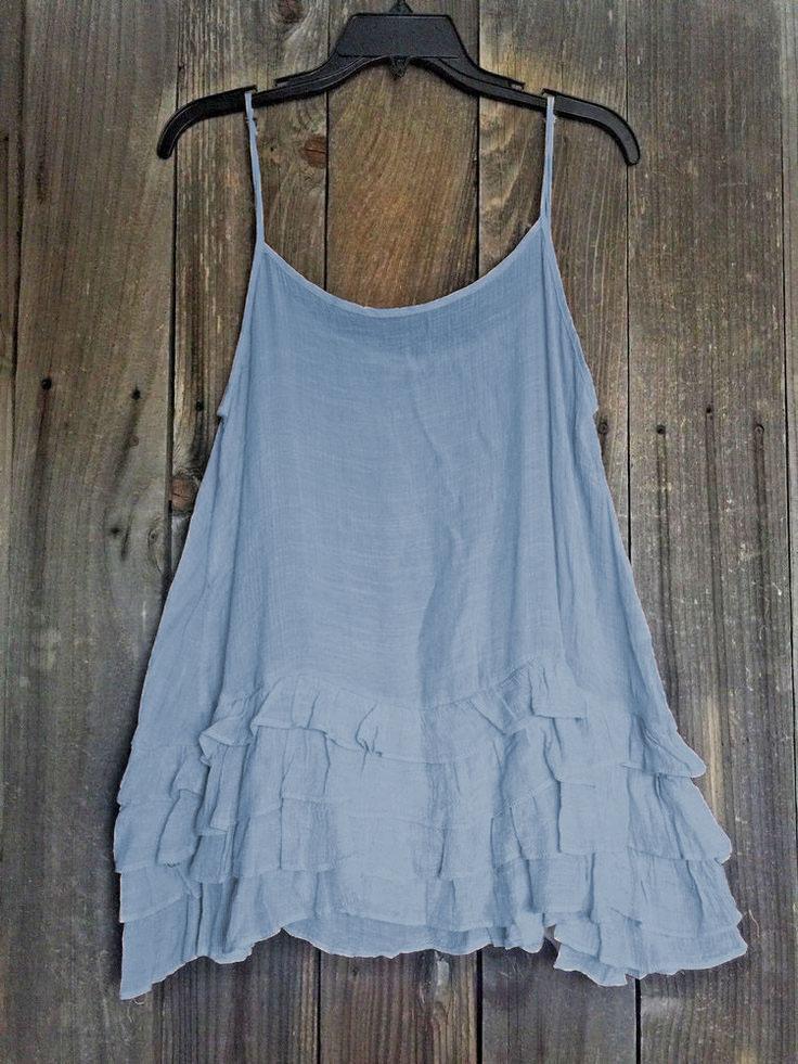 Plus Size Casual Solid Cotton Sleeveless Tops