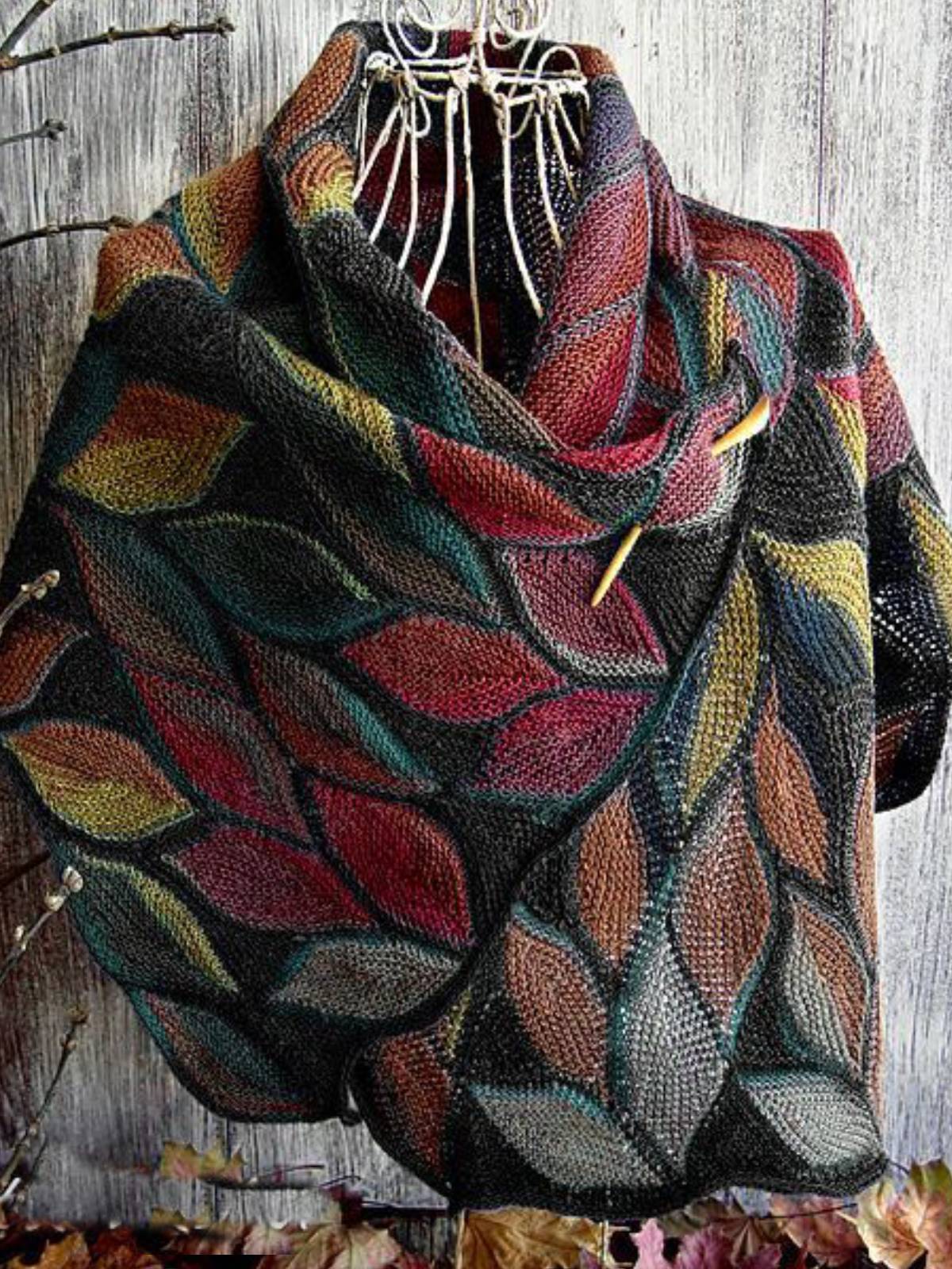 Red Vintage Cotton-Blend Scarves & Shawls