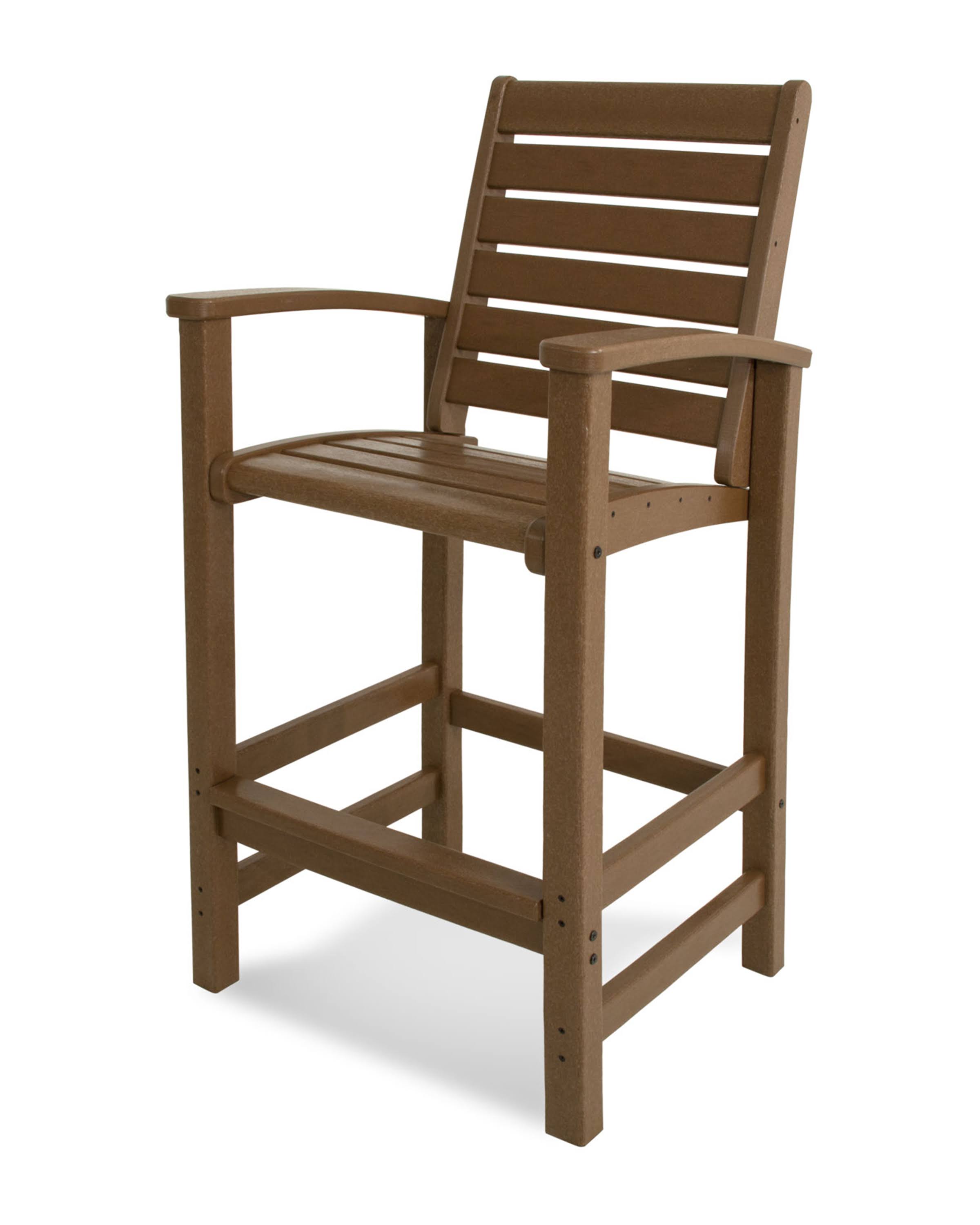 POLYWOOD Signature Bar Chair - Teak