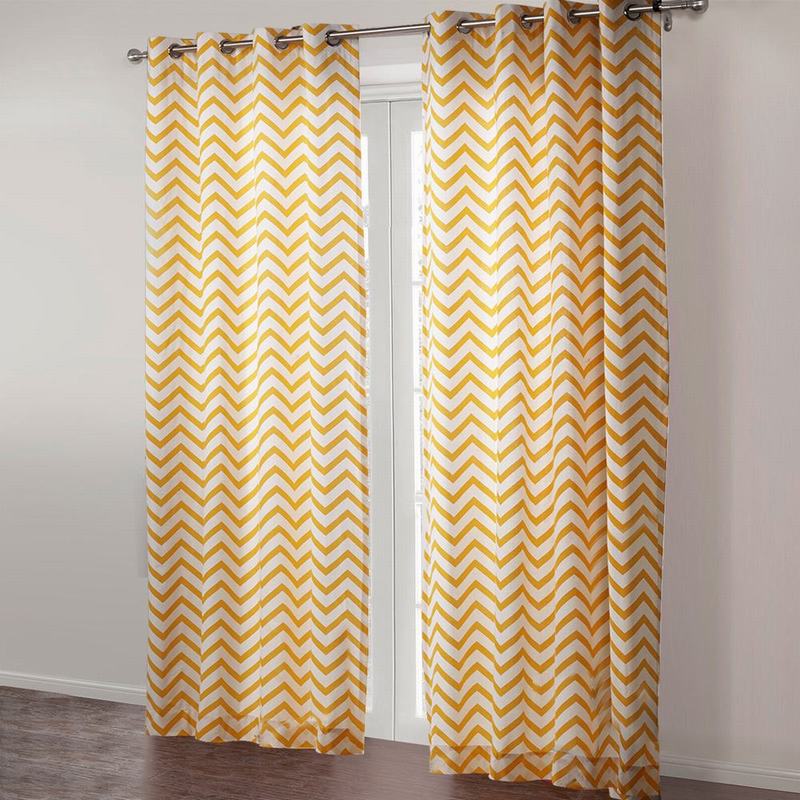 Chevron Insulated Blackout Lining Back Cotton Grommet Panel Curtain Drapery Sofitel