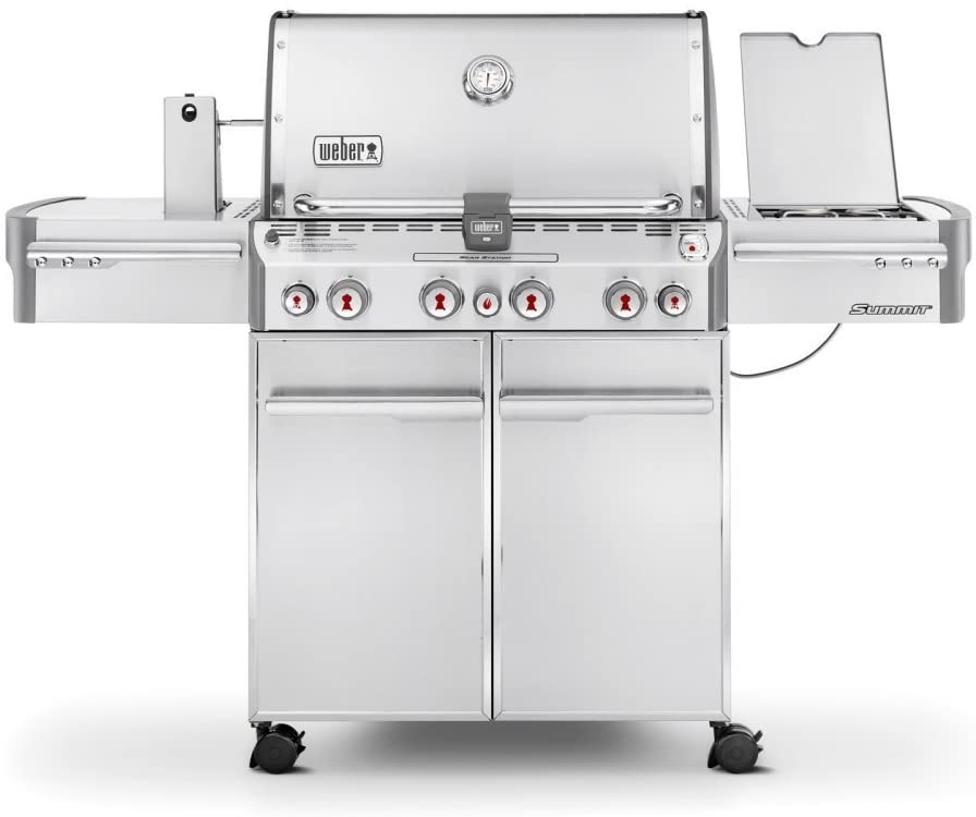 Weber Summit S-470 4-Burner Liquid Propane Grill, Stainless Steel 580-Square Inch