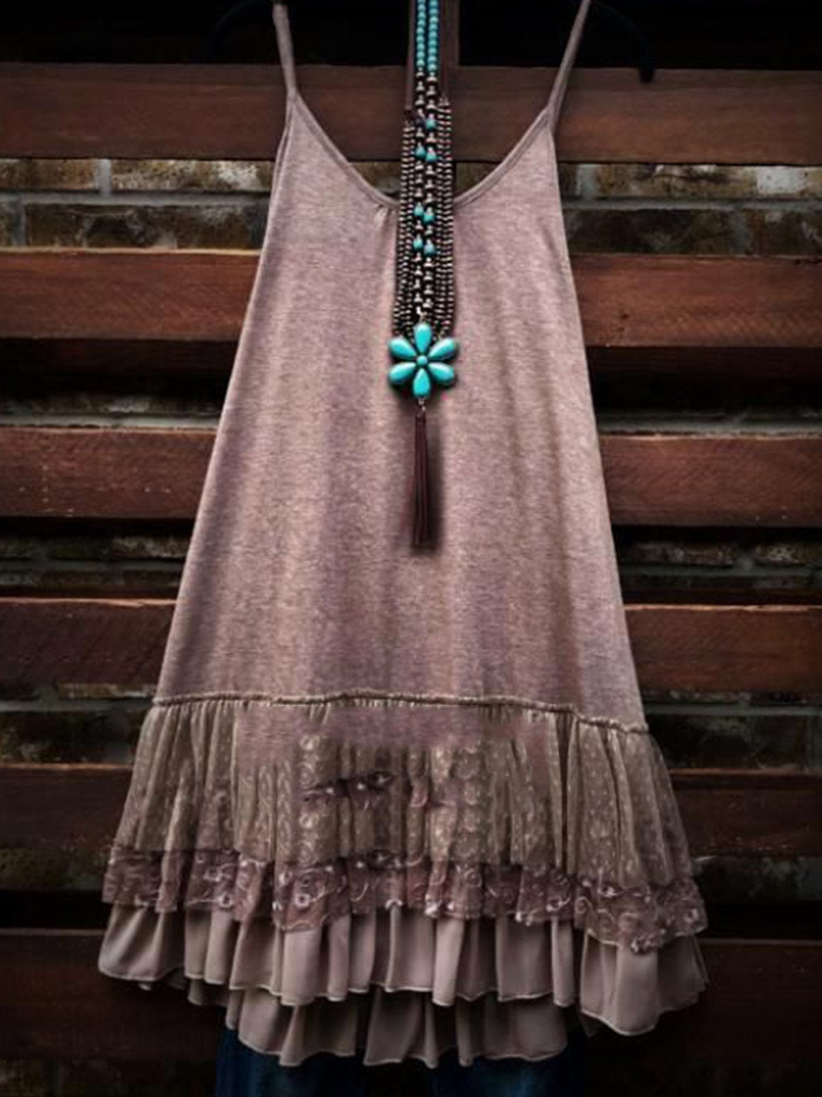 Cotton-Blend Sleeveless Round Neck Shirts & Tops