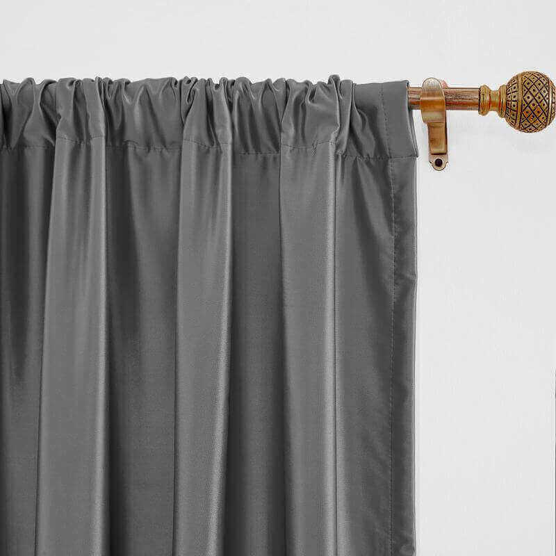 CUSTOM Lao Hang Zhou Dark Grey Polyester Cotton Curtain