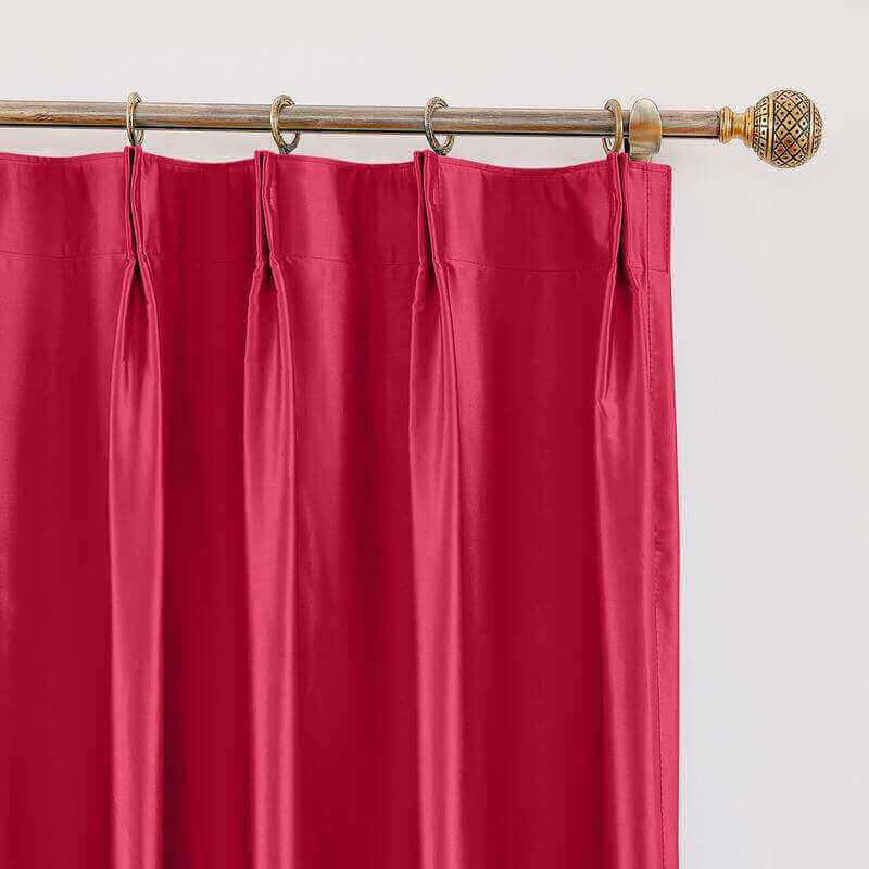 CUSTOM Lao Hang Zhou Red Polyester Cotton Thermal Insulated Curtain