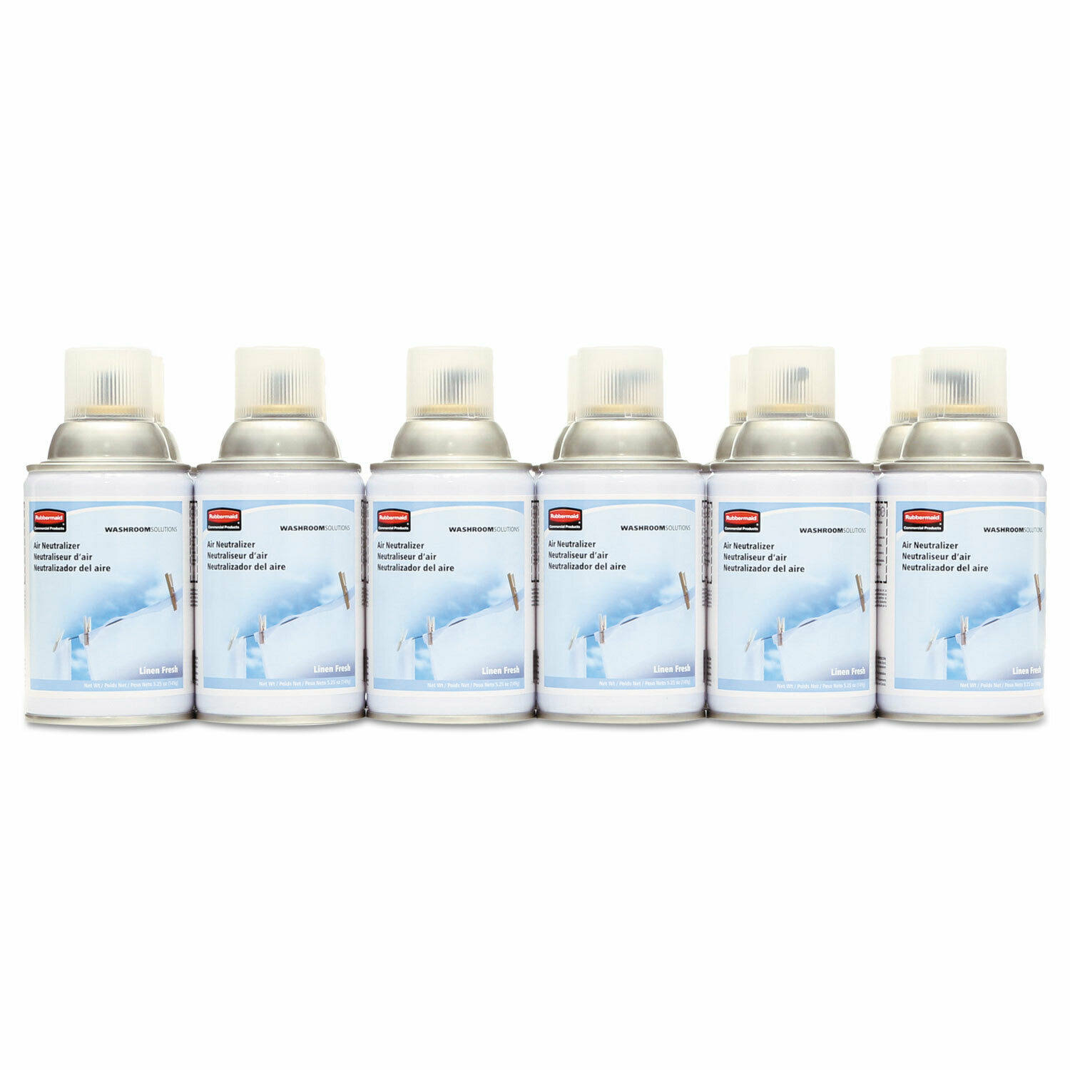 Rubbermaid Commercial Standard Aerosol Refill, Linen Fresh, 6oz, 12/Carton