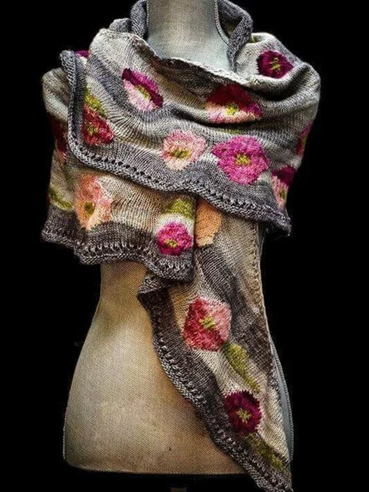 Cotton-Blend Vintage Scarves & Shawls
