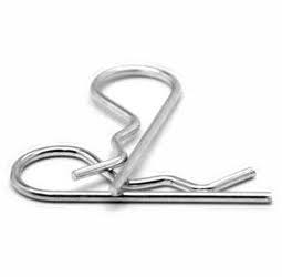 .093 x 2 1/2 Hitch Pin Clip / Hairpin Cotter - USA Low Carbon Steel Zinc Plated Pk 2000