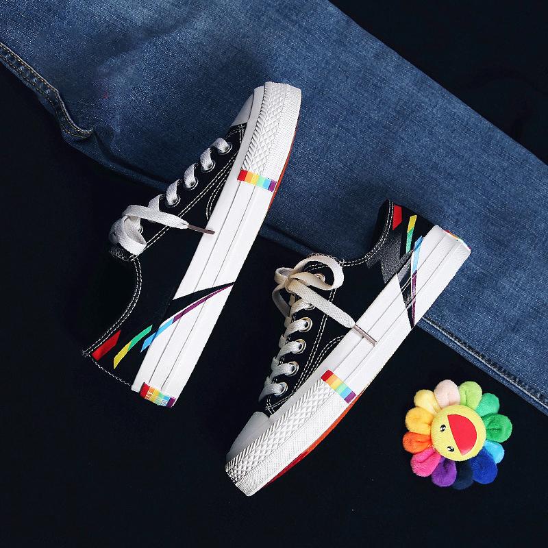 Korean Style Lightning Mixed Color Canvas Shoes Sneakers