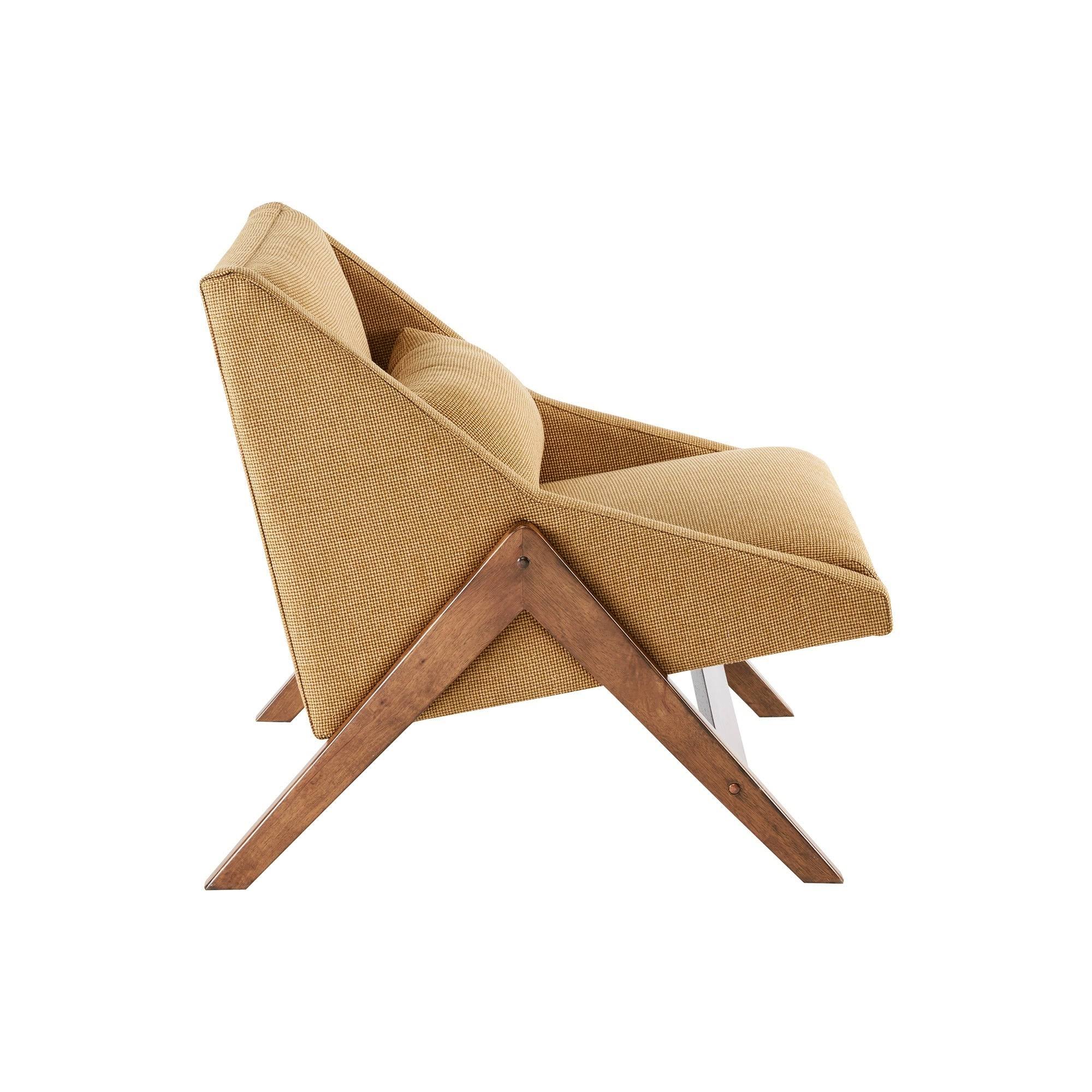Carson Carrington Turi Mustard Yellow/ Pecan Lounge Chair - Mustard Yellow/Pecan