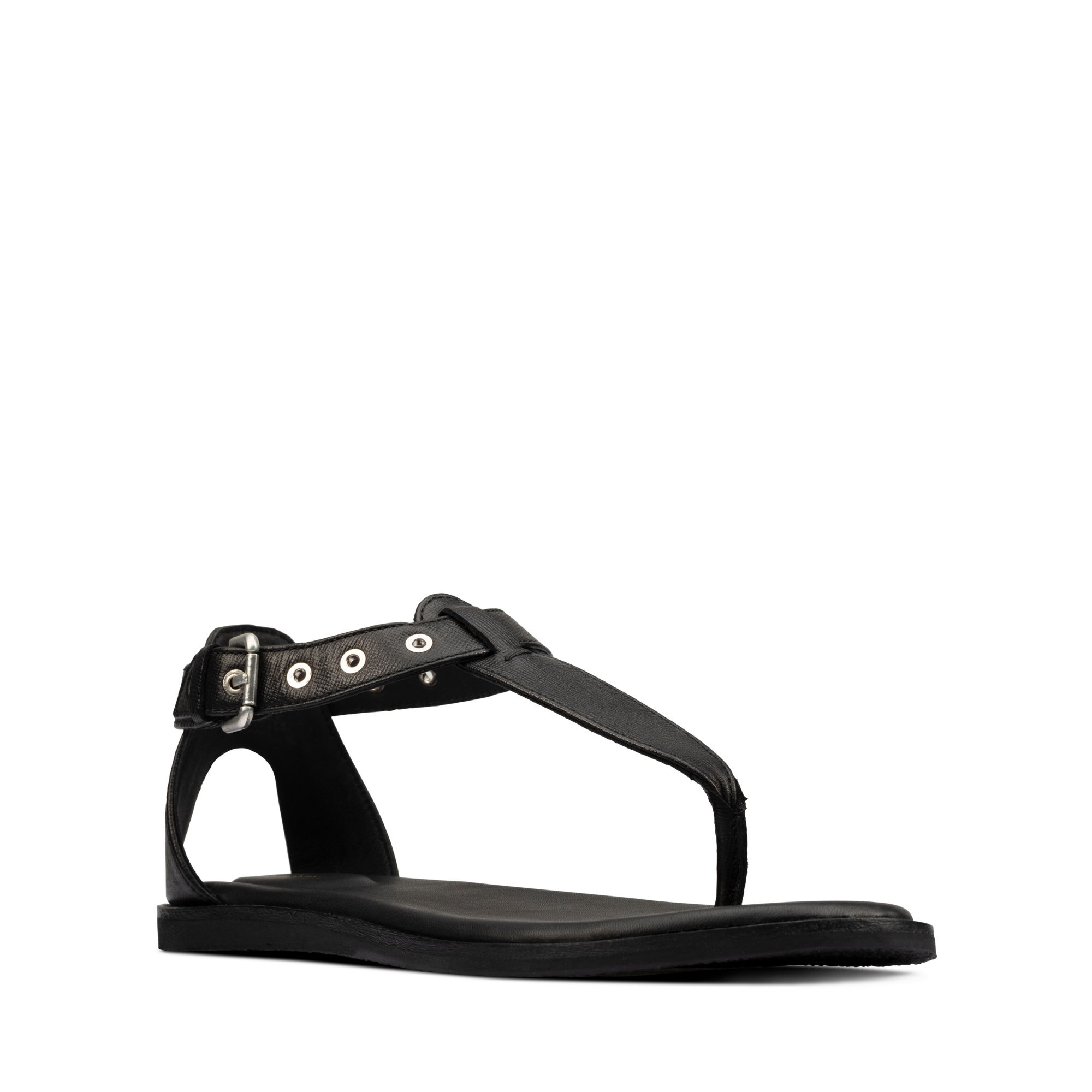 Women Sandals Karsea Post Black Leather