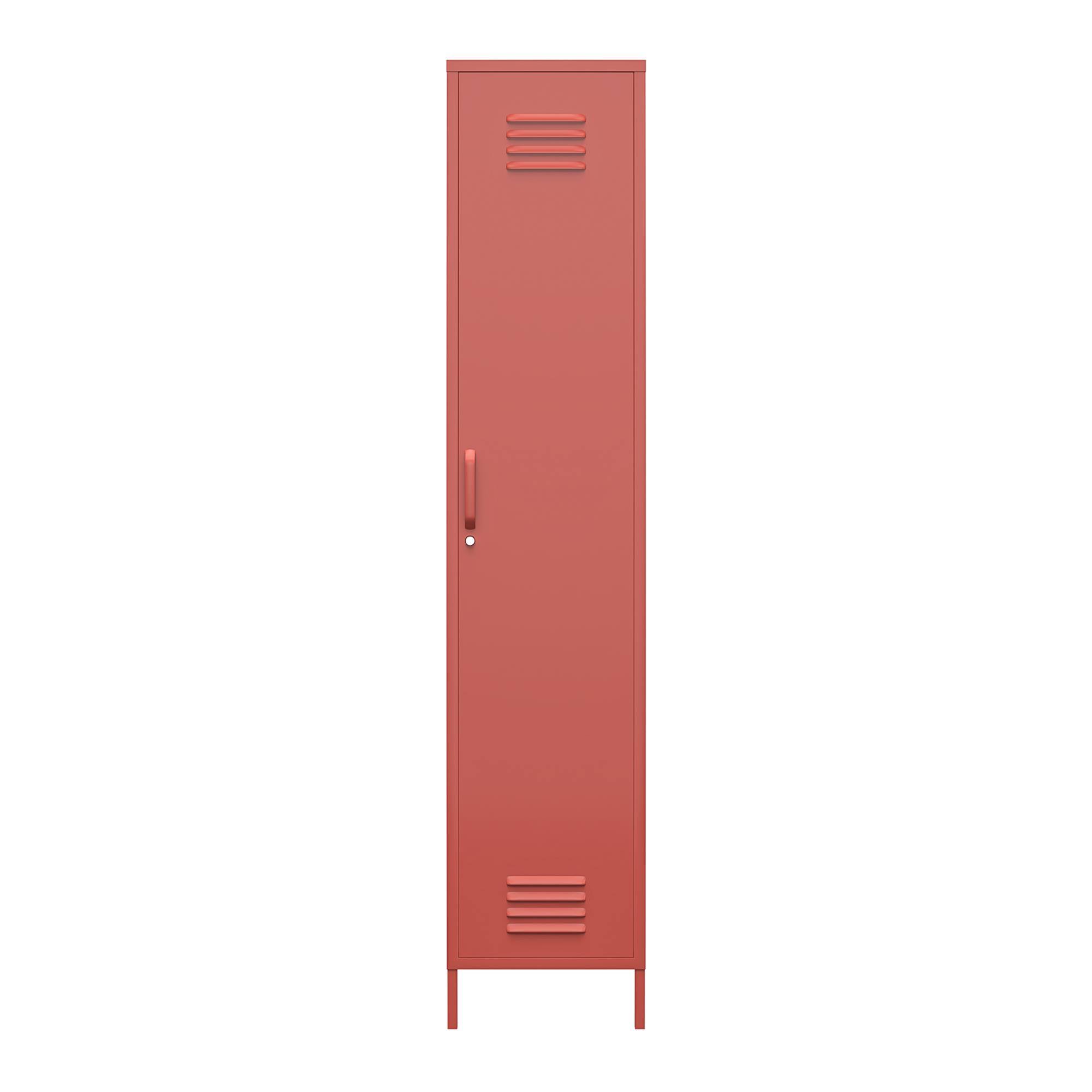 RealRooms Shadwick Single Metal Locker Storage Cabinet, Terracotta