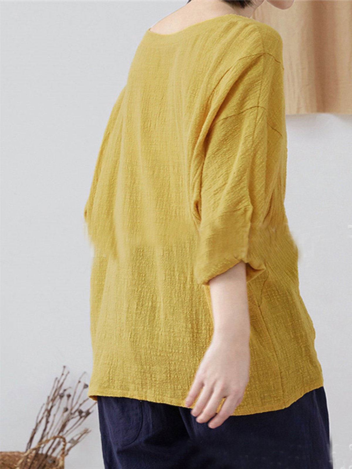 Long Sleeve Crew Neck Casual Shirts & Tops