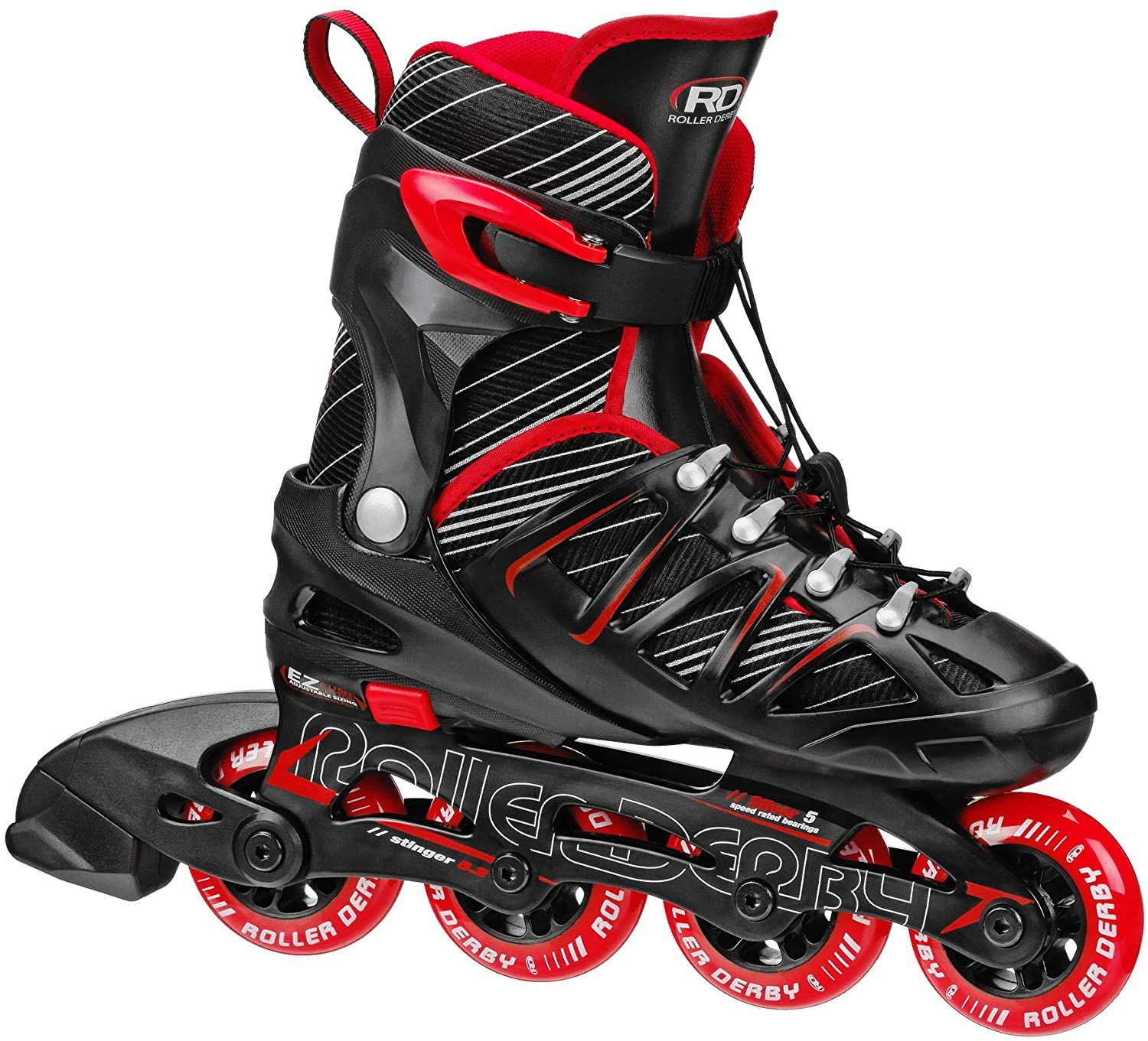 Roller Derby Boy��s Stinger 5.2 Adjustable Inline Skate, Size Medium