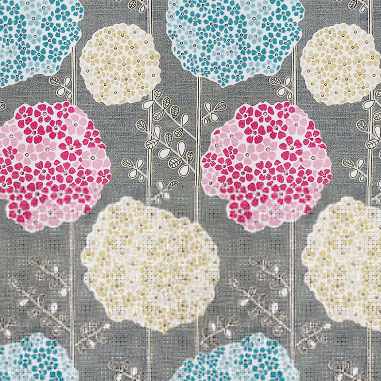 EMMETT Flowers Print Fabric Swatch Polyester Cotton, Refundable For Order Amount Over $399