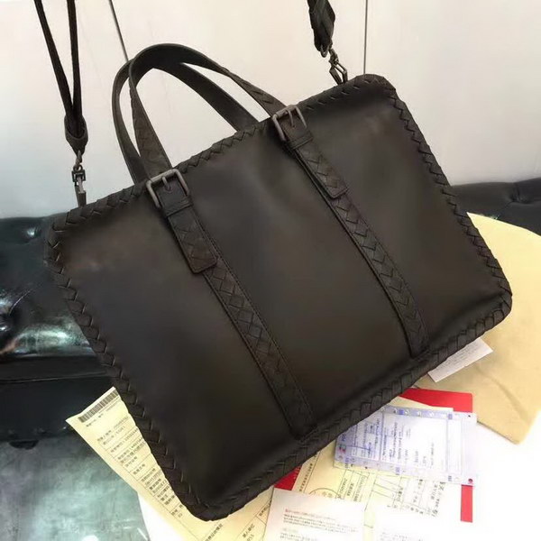 【原版皮】宝缇嘉/BV 男士公文包，采用蜡胎牛皮精心裁制而成，质地轻盈，空间充裕，携带方便，款号：80188802