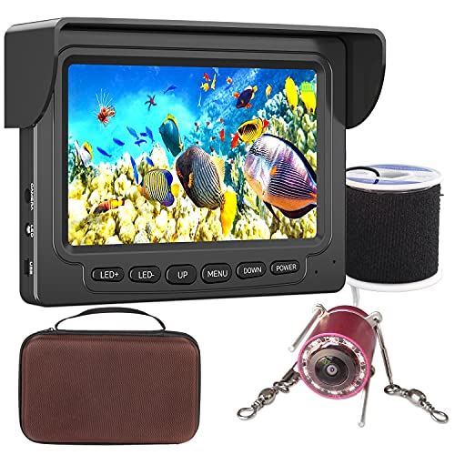 Portable Underwater Fishing Camera, 4.3 inch HD 1000TVL Color Monitor