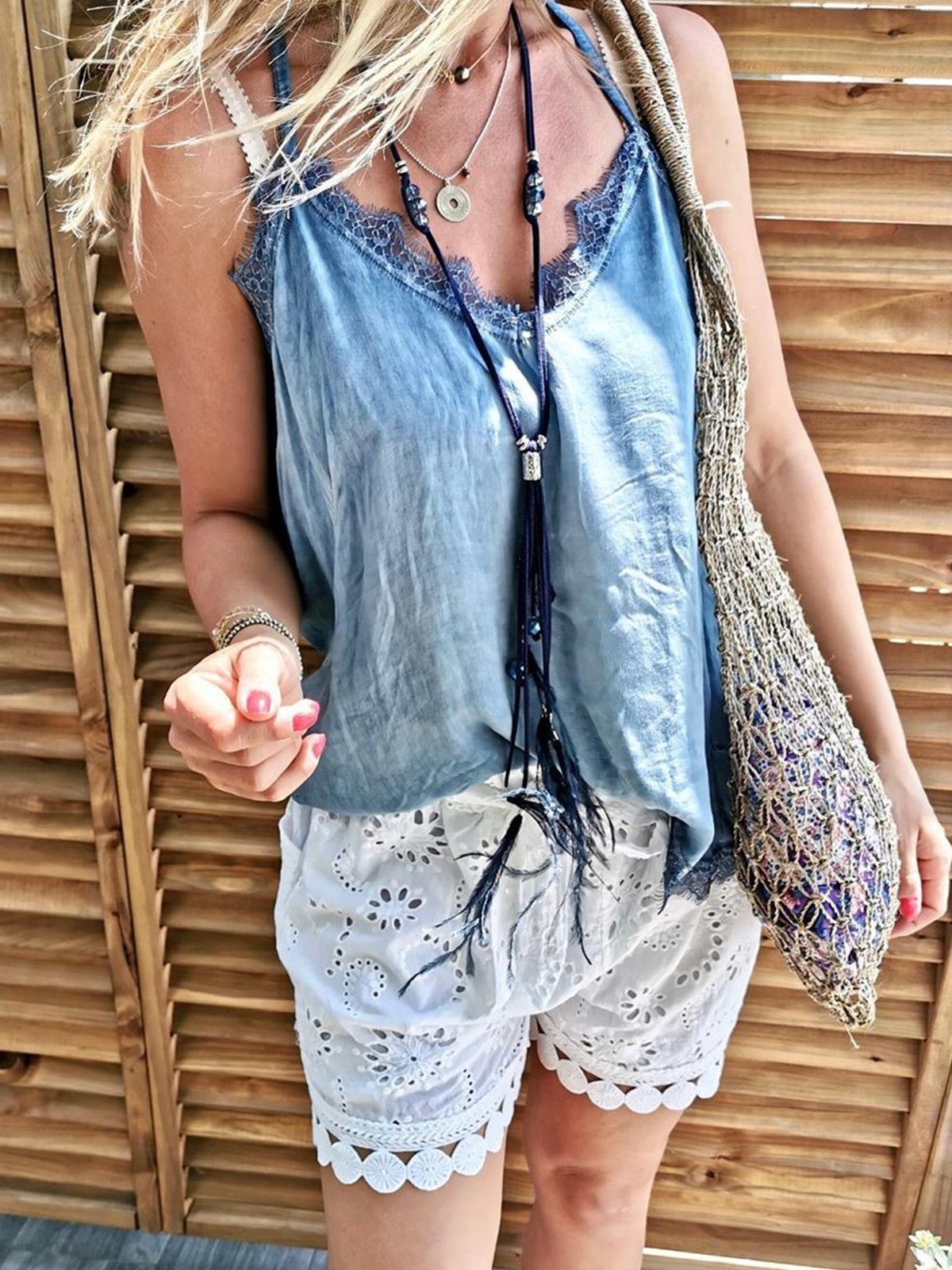 Cotton sleeveless sling top