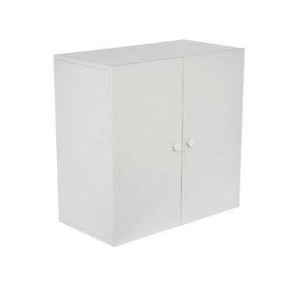 Semi-Gloss Bathroom Two-Door Wall Cabinet Hanging Storage Cabinet Mount Cabinet Ebern Designs