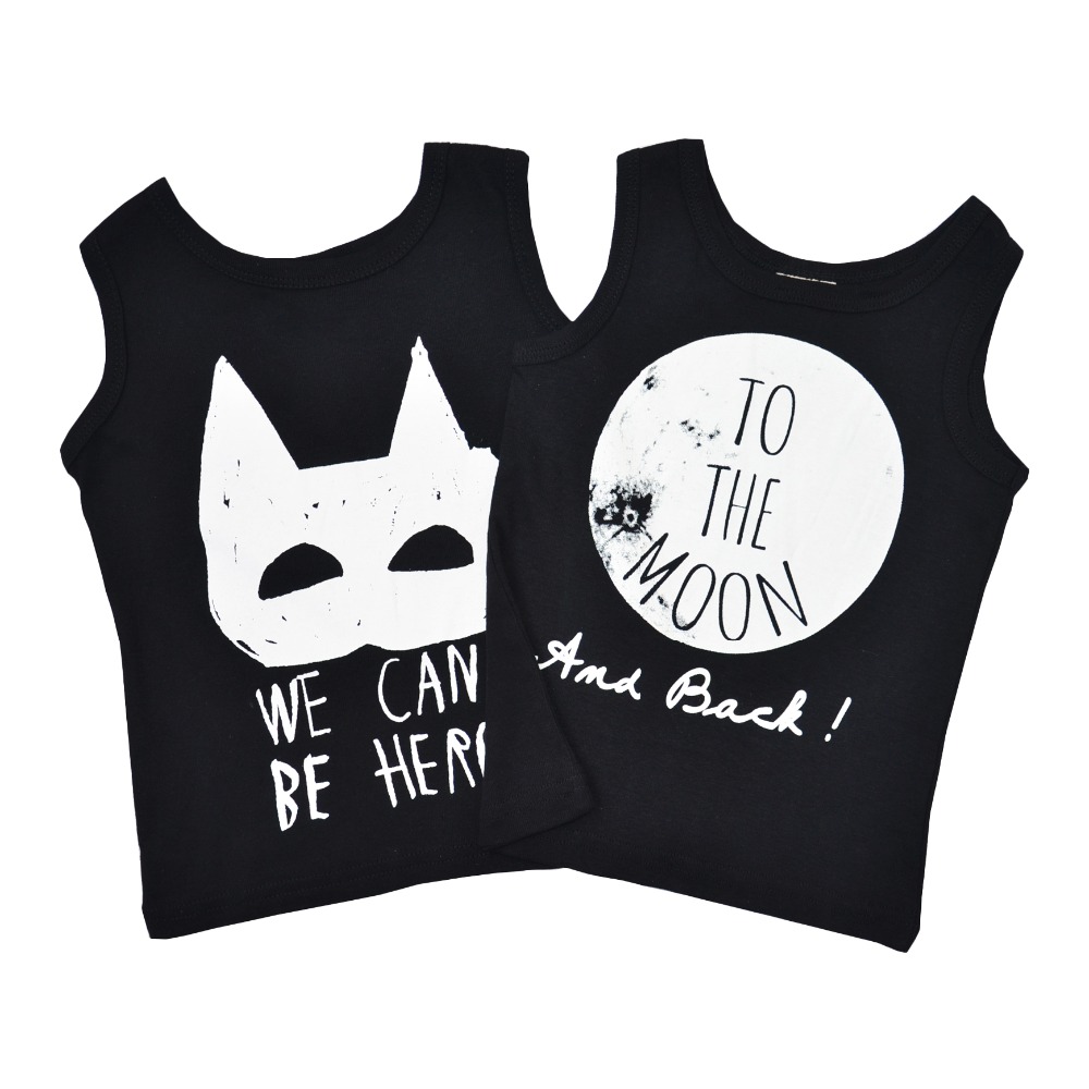 Baby Tops Children Vest Boys Girls Summer T Shirts Boys Tank 2016 Cartoon Printed Toddler Tees T-Shirt Clothing Vest