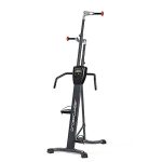 CrossClimber: The ONLY Vertical Climber That Allows Both Natural Climbing Motions. Rugged, Sturdy, Folding Design for Home Gym- Black