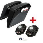 Motorcycle Stretched Extended Saddlebag w/Optional Speaker Hard Saddle Bag