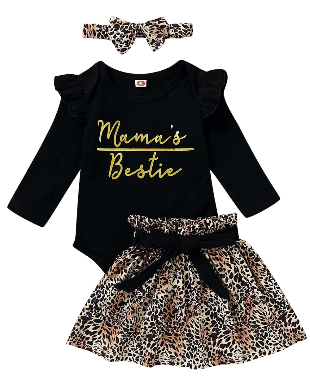 Baby Girl Print Autumn Three Piece Skirt Set