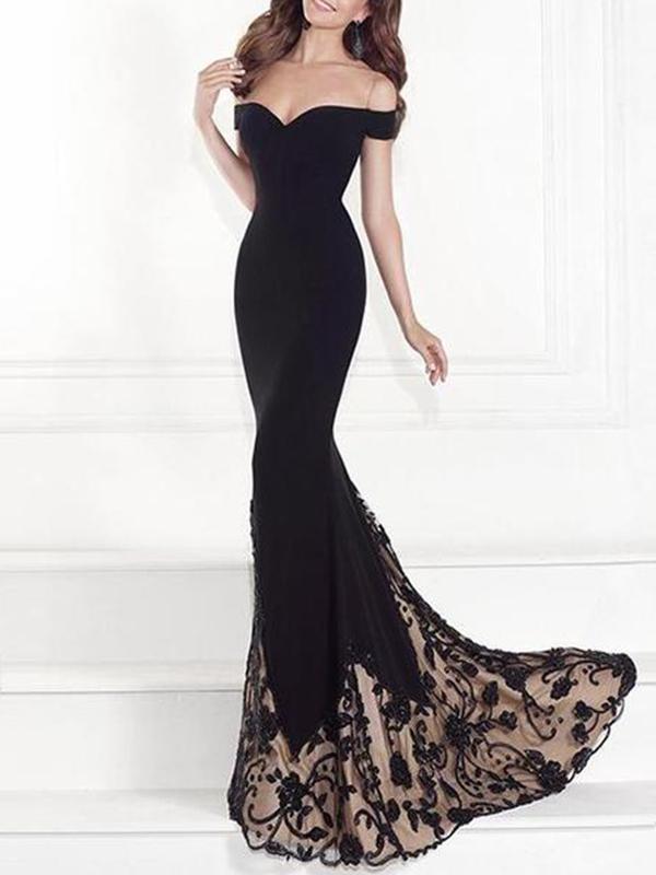 Off-Shoulder Sexy Fishtail Evening Dress