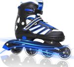 MAXFREE Adjustable Inline Skates, Fitness Roller Skates with High-Performance, X Large