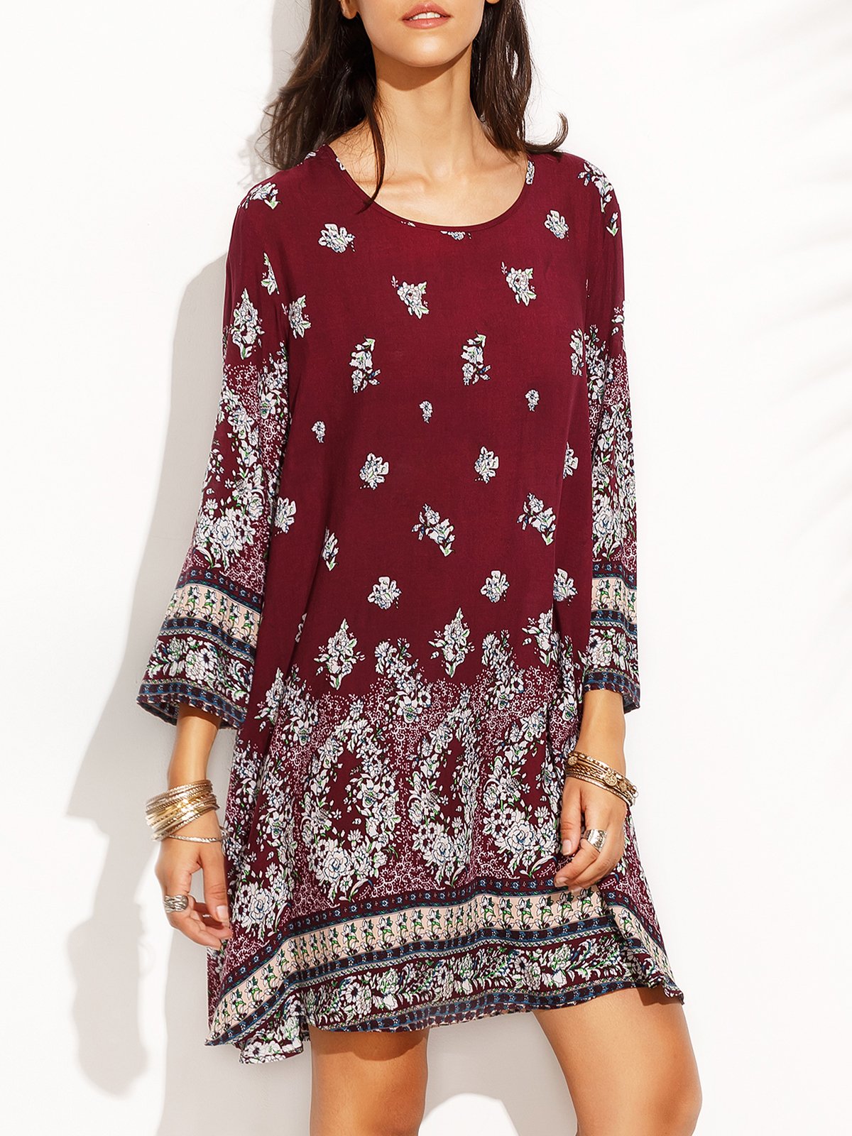 Read My Mind Tribal Long Sleeve Dress
