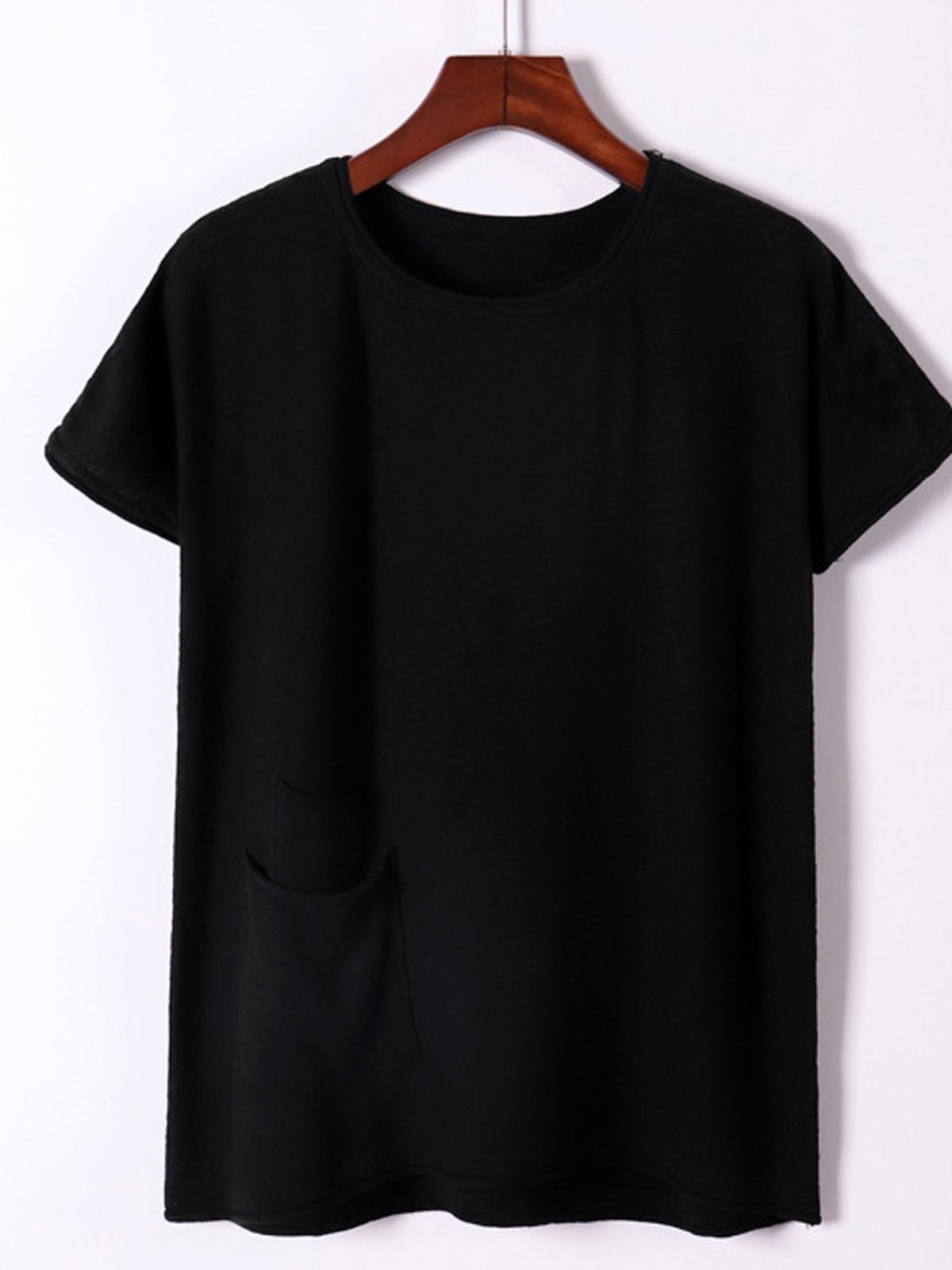 Casual Cotton-Blend Pockets Short Sleeve Shirts & Tops