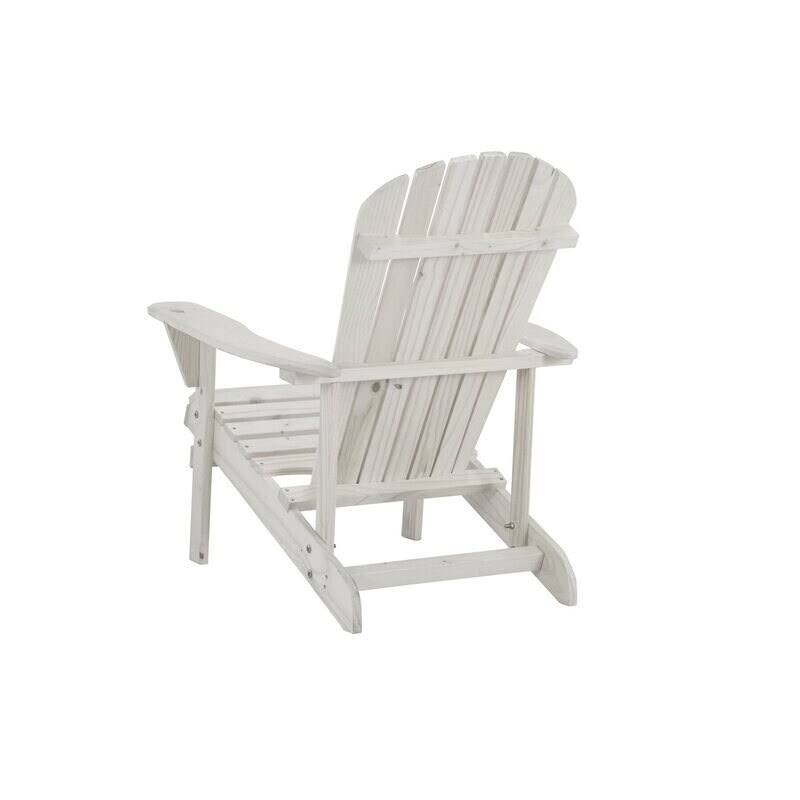 W Unlimited Earth Patio Adirondack Chair with Cup Holder in Natural (Set of 2)