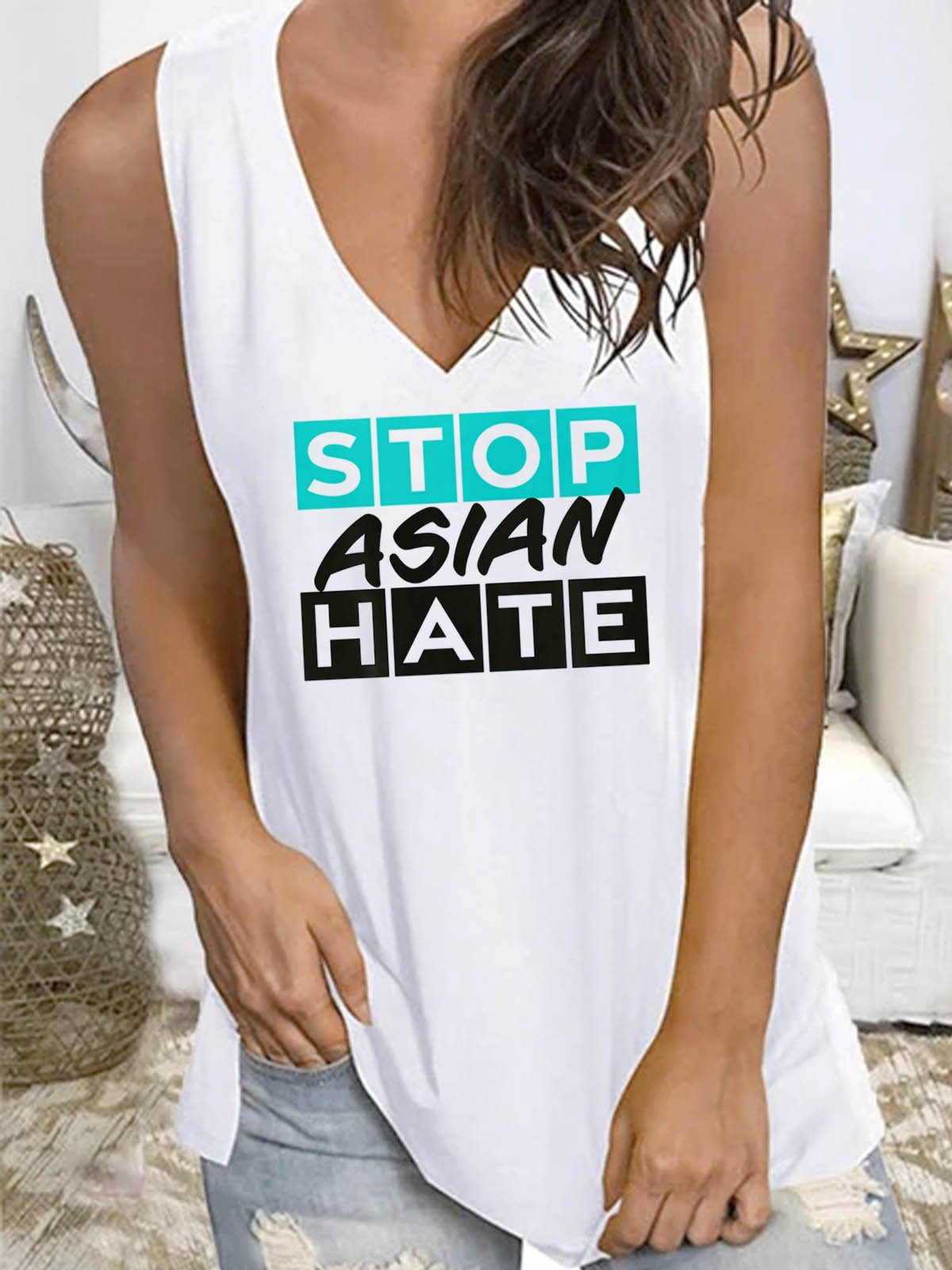 Stop Asian Hate Parade Tank Everyday Casual Tank