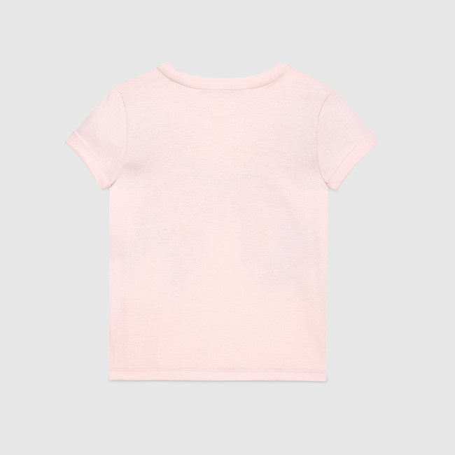 Children's corsage print t-shirt