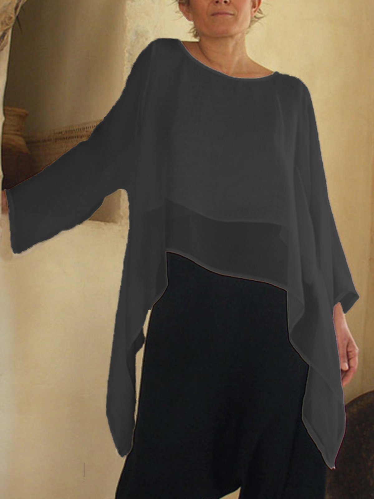 Casual Plain Shirts & Tops