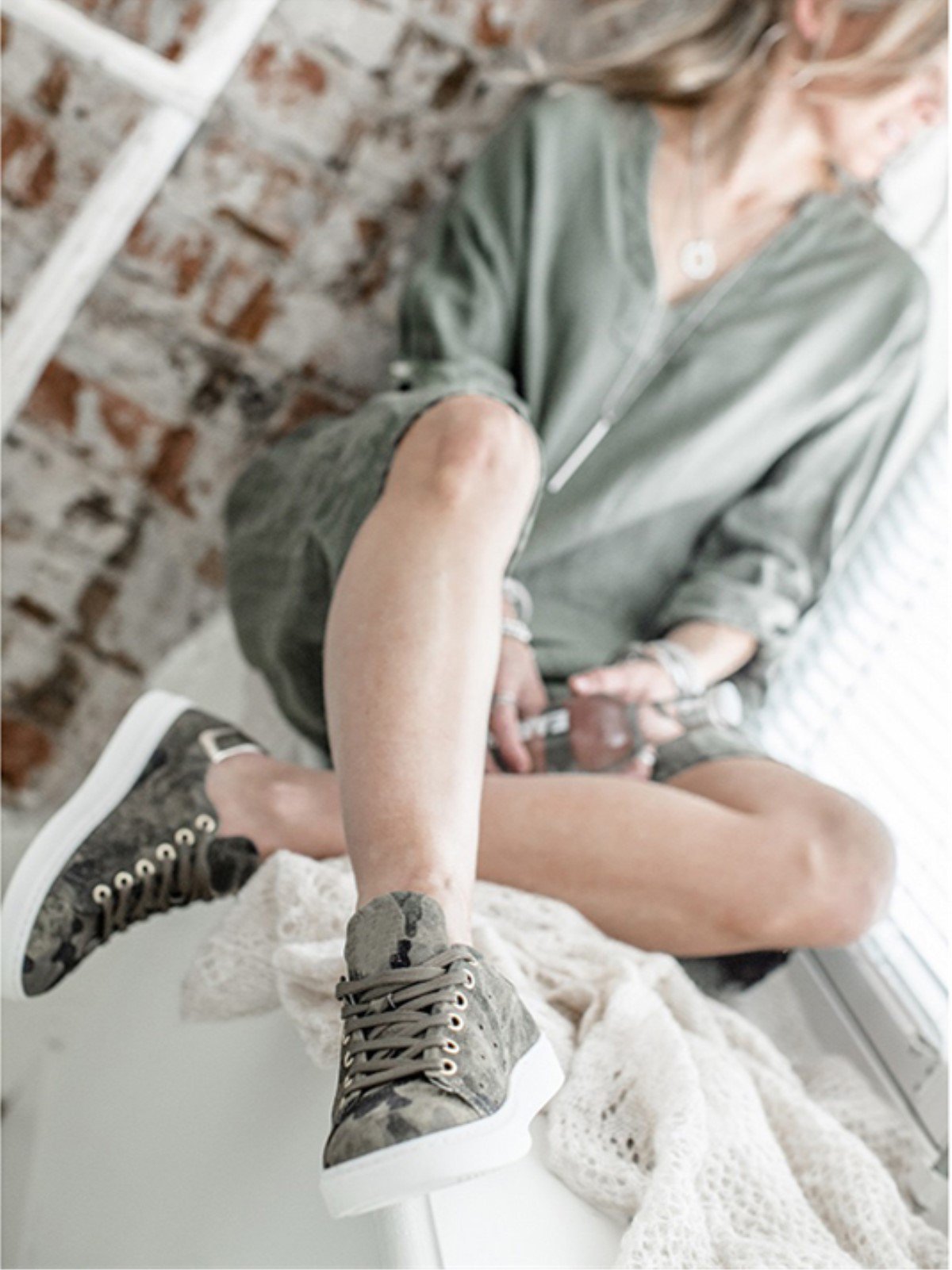 Casual Plain V-Neck Long Sleeve Plus Size Dress