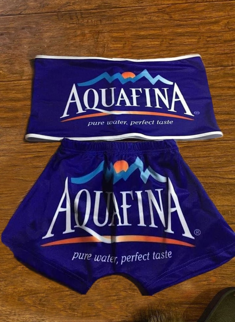 Sexy Print Bandeau Top and Jogger Shorts