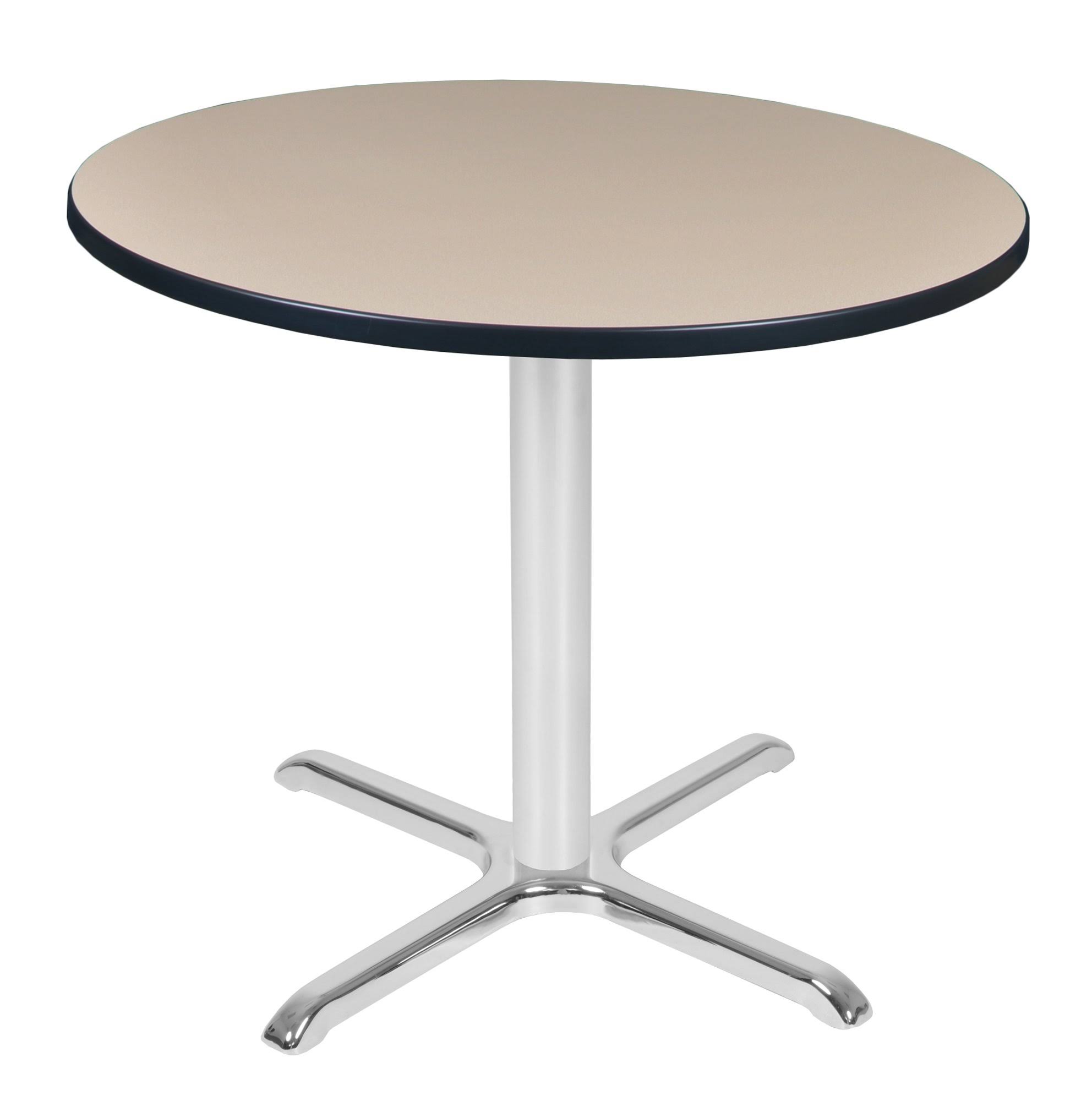 Regency Via 36x22 Round X-Base Table- Mahogany/Grey