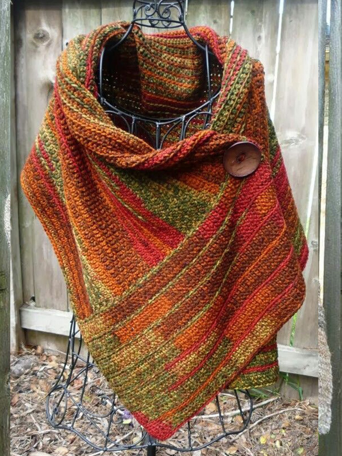 Orange 3/4 Sleeve Casual Scarves & Shawls