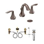 Bathroom Faucet Bundle (Oil Rubbed Bronze) complete with Moen 9000 Widespread Lavatory Rough-