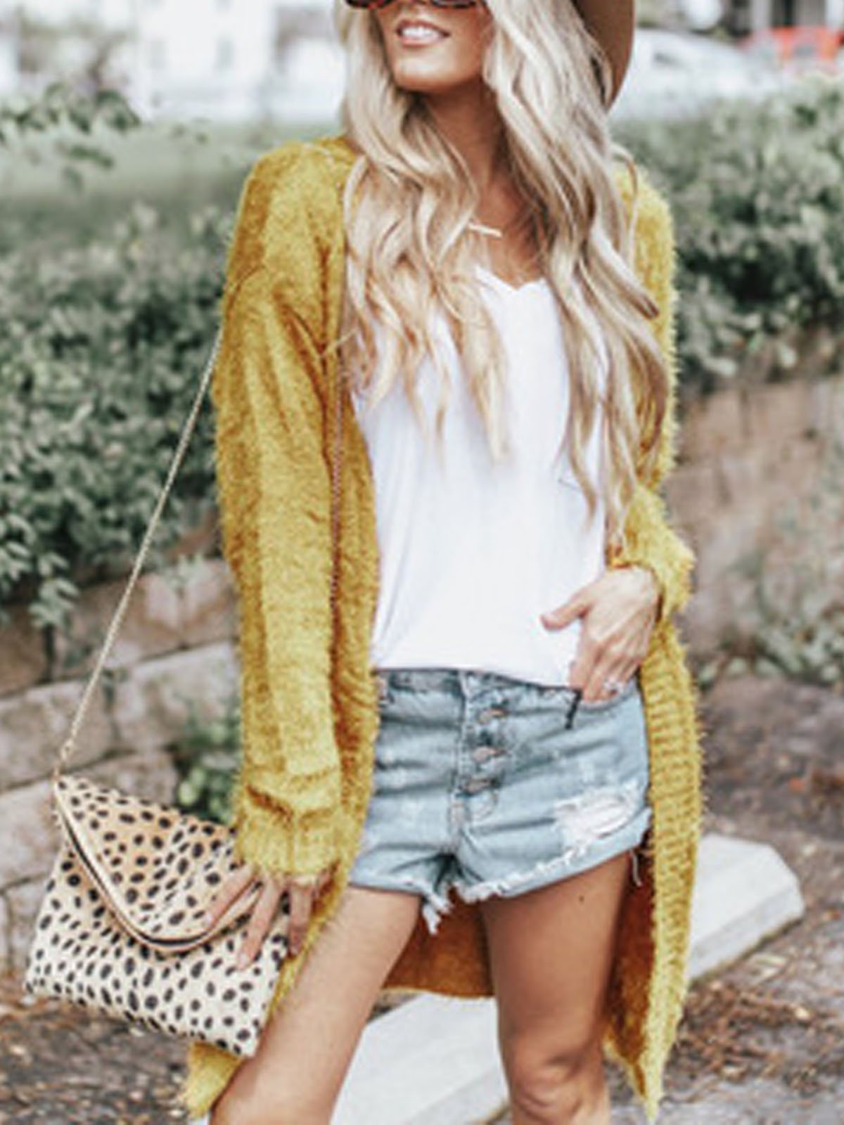 Plain Long Sleeve Cardigans