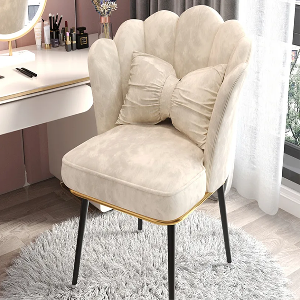 Net red ins chair cute bedroom girl home light luxury dresser backrest modern minimalist Nordic makeup stool