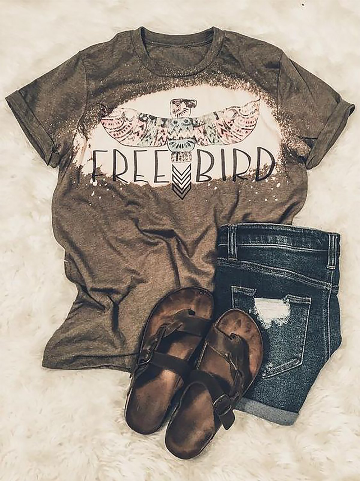 Animal Shift Short Sleeve Vintage Shirts & Tops