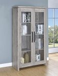 Coaster Home Furnishings 2-door Curio Cabinet / Grey Driftwood and Clear