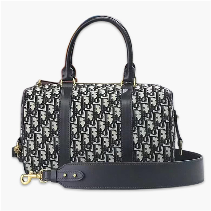 【原版皮】迪奥/Dior 枕头包，选用Oblique提花帆布搭配同色系牛皮皮革裁制而成，经典大方，简约时尚