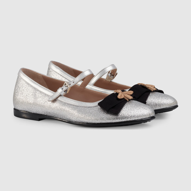 Children's glitter ballet flat
