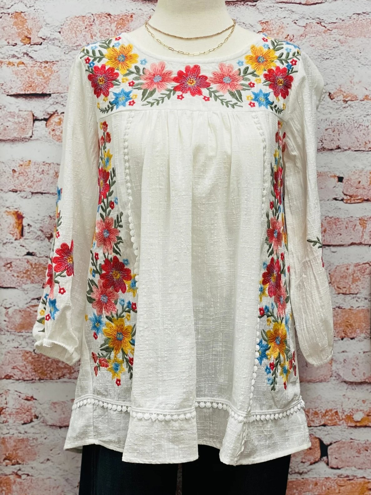 Printed Floral Vintage Crew Neck Shirts & Tops