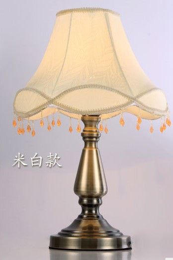 fashion antique cloth rustic bedroom bedside lamp